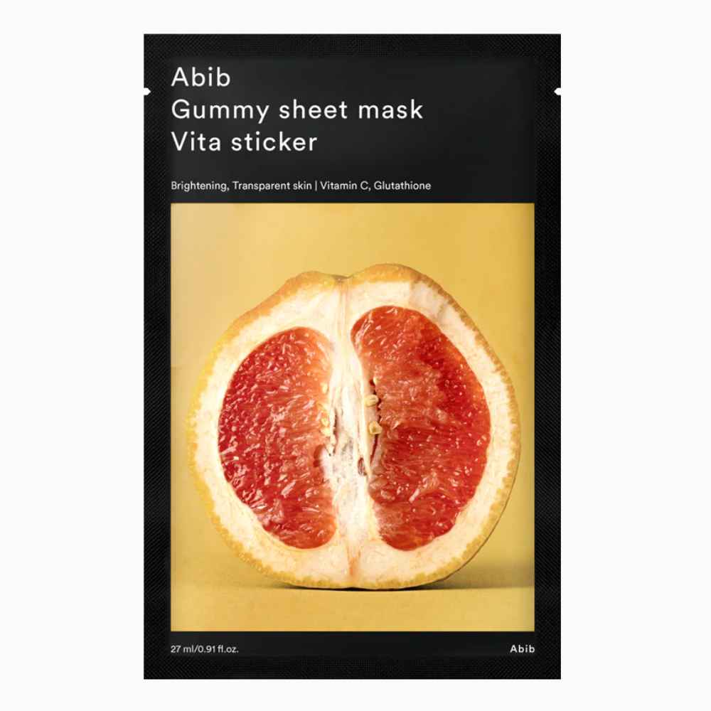 Masca de fata cu efect iluminator Gummy Sheet Vita, ABIB, 27ml