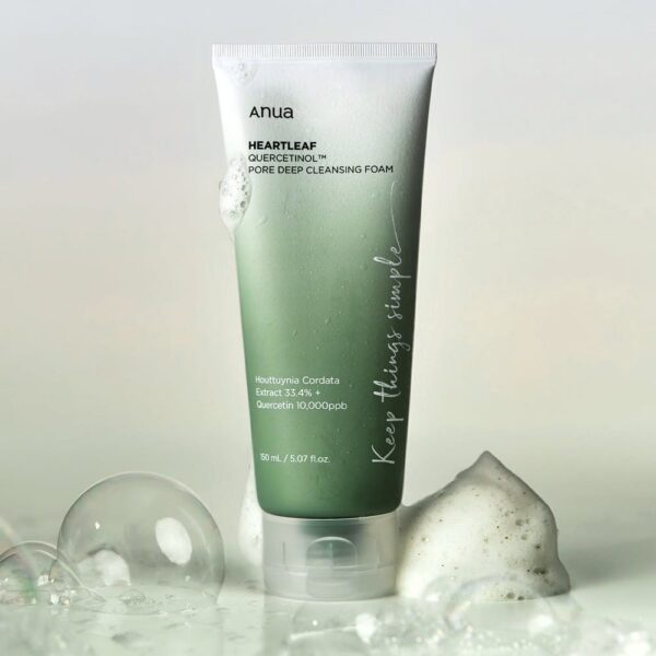 Anua Cleanser - Spumă de curățare profundă - Heartleaf Quercetinol - 150ml - Imagine 5