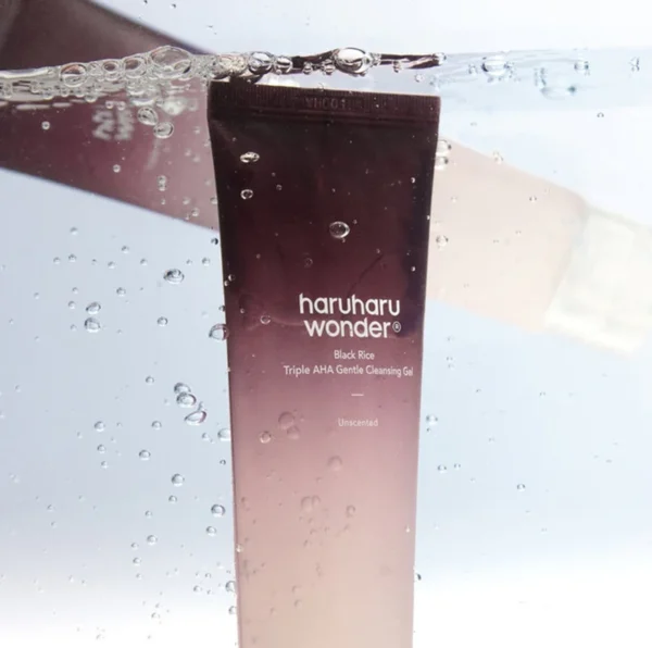 Gel de curățare hidratant cu orez negru, Triple AHA, Haruharu Wonder, 100ml - Imagine 2