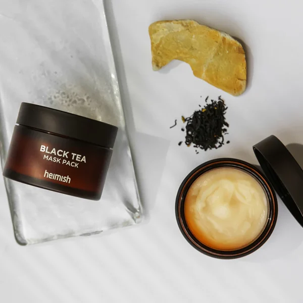 Masca de față cu ceai negru, Heimish, Black Tea Mask Pack, 110ml - Imagine 3