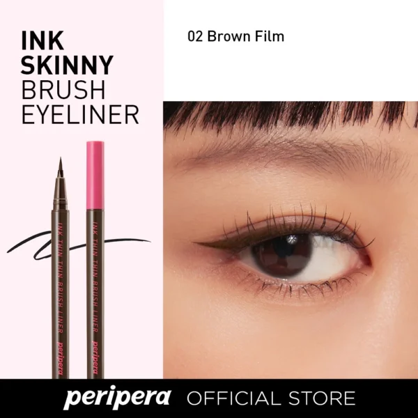 Eyeliner cu pensulă subțire, Peripera, Ink Thin Brush Liner, 0,4g - Imagine 3
