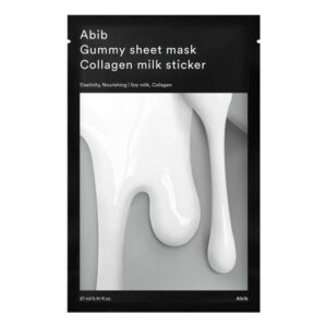 Mască de față, Abib, Gummy Sheet Mask, Collagen Milk Sticker, 27ml