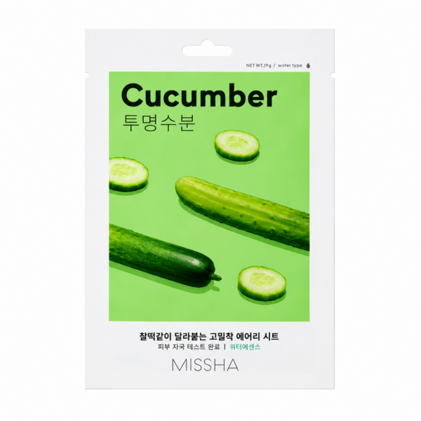 Missha - Airy Fit Sheet Mask Cucumber, 1 sheet Missha - Airy Fit Sheet Mask Cucumber, 1 sheet - Imagine 1