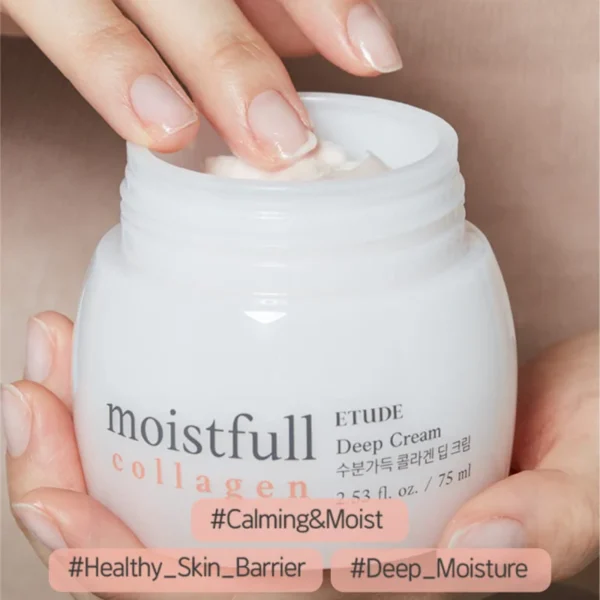 Etude House - Crema nutritiva și hidratantă cu colagen Moistfull, 75ml - Imagine 5