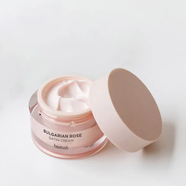 Cremă satinată cu trandafir bulgăresc, Heimish, Bulgarian Rose Satin Cream, 50ml - Imagine 3