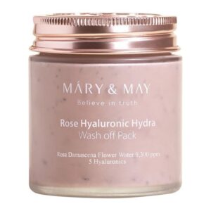 Mască de față hidratantă cu trandafir și acid hialuronic, Mary & May, 125g