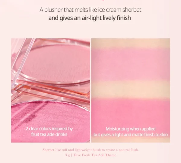 Fard de obraz, CLIO, Air Blur Whip Blush, 5g - Imagine 3