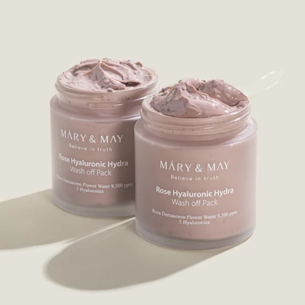 Mască de față hidratantă cu trandafir și acid hialuronic, Mary & May, 125g - Imagine 7