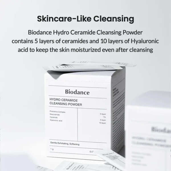 Pudră de curățare cu ceramide Hydro, Biodance, 1g, 30 buc - Imagine 2