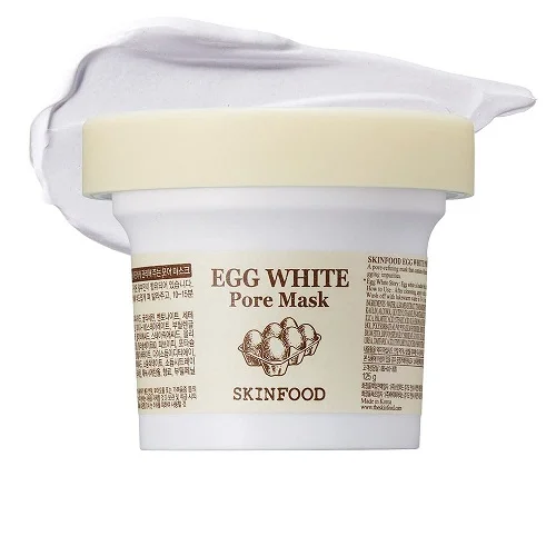 Masca de față cu extract de albuș de ou, SKINFOOD, Egg White Pore Mask, 120g