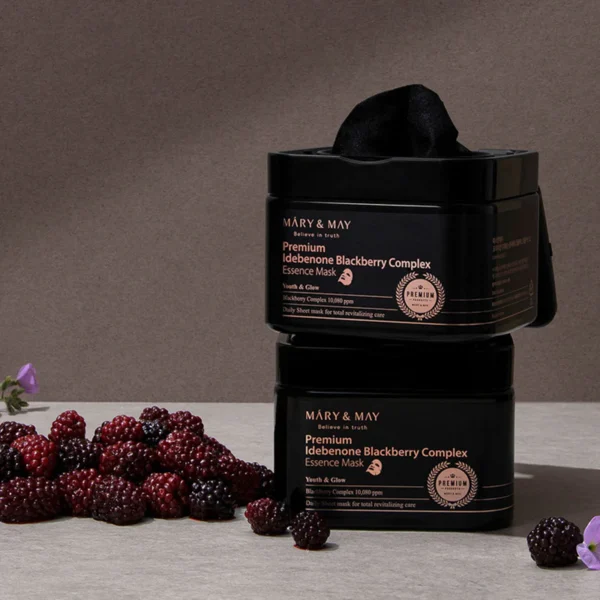 Mască premium cu mure, Mary & May, Blackberry, 20 buc - Imagine 5