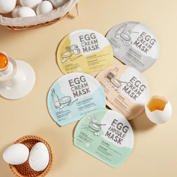 Mască hidratantă cu ou, Too Cool For School, Egg Cream Mask Hydration - Imagine 2
