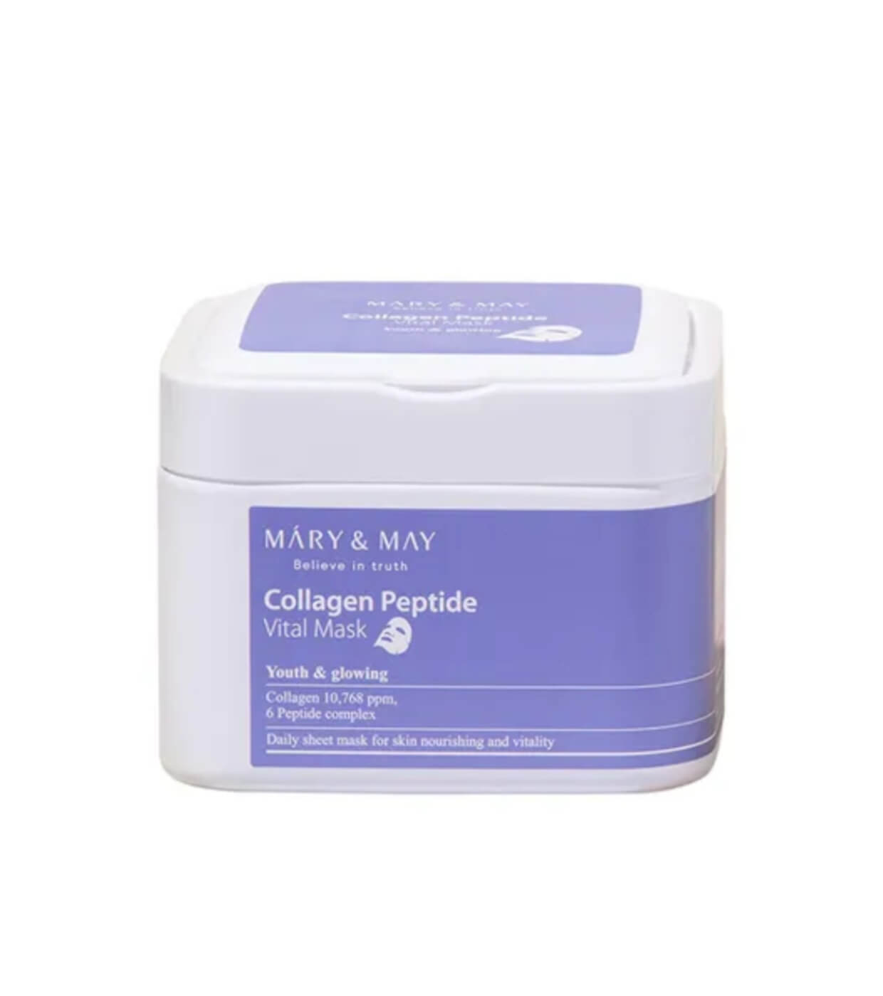 Mască cu colagen și peptide, Mary & May, 30 buc