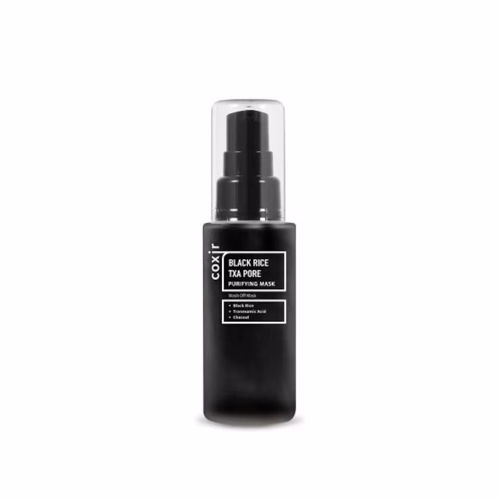 Masca purificatoare pentru pori cu orez negru și TXA, Coxir, 50ml