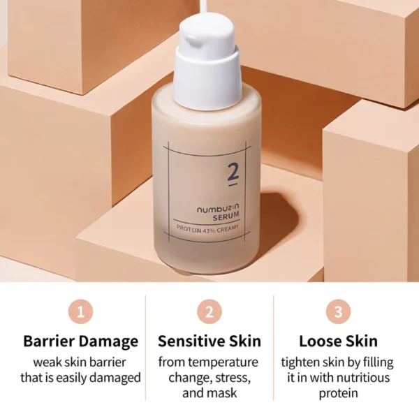Numbuzin – No.2 Protein 43% Creamy Serum – 50ml - Imagine 5