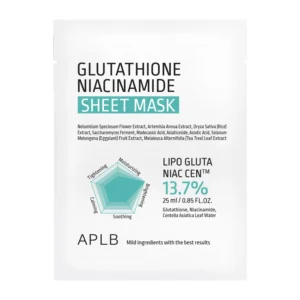 Masca de față cu glutathion și niacinamidă, APLB, 25ml