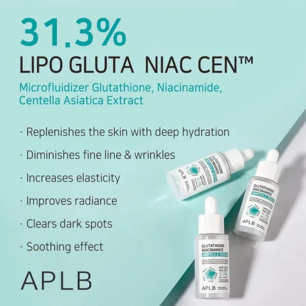 APLB – Glutathione Niacinamide Ampoule Serum, 40ml - Imagine 4