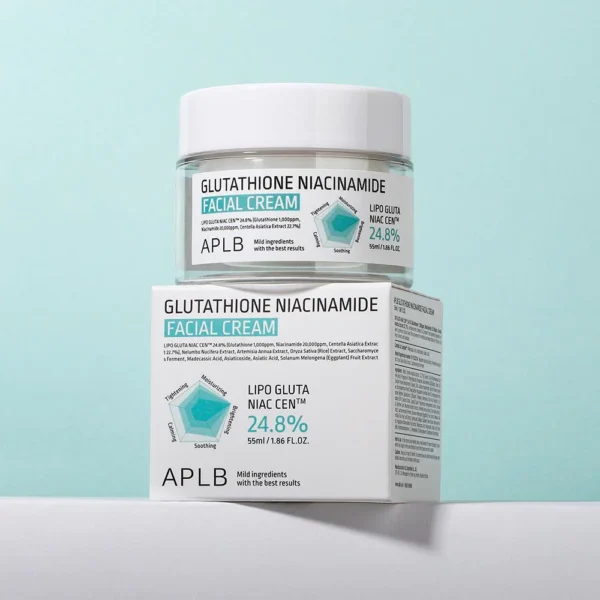 Crema facială cu glutathion și niacinamidă, APLB, 55ml - Imagine 2