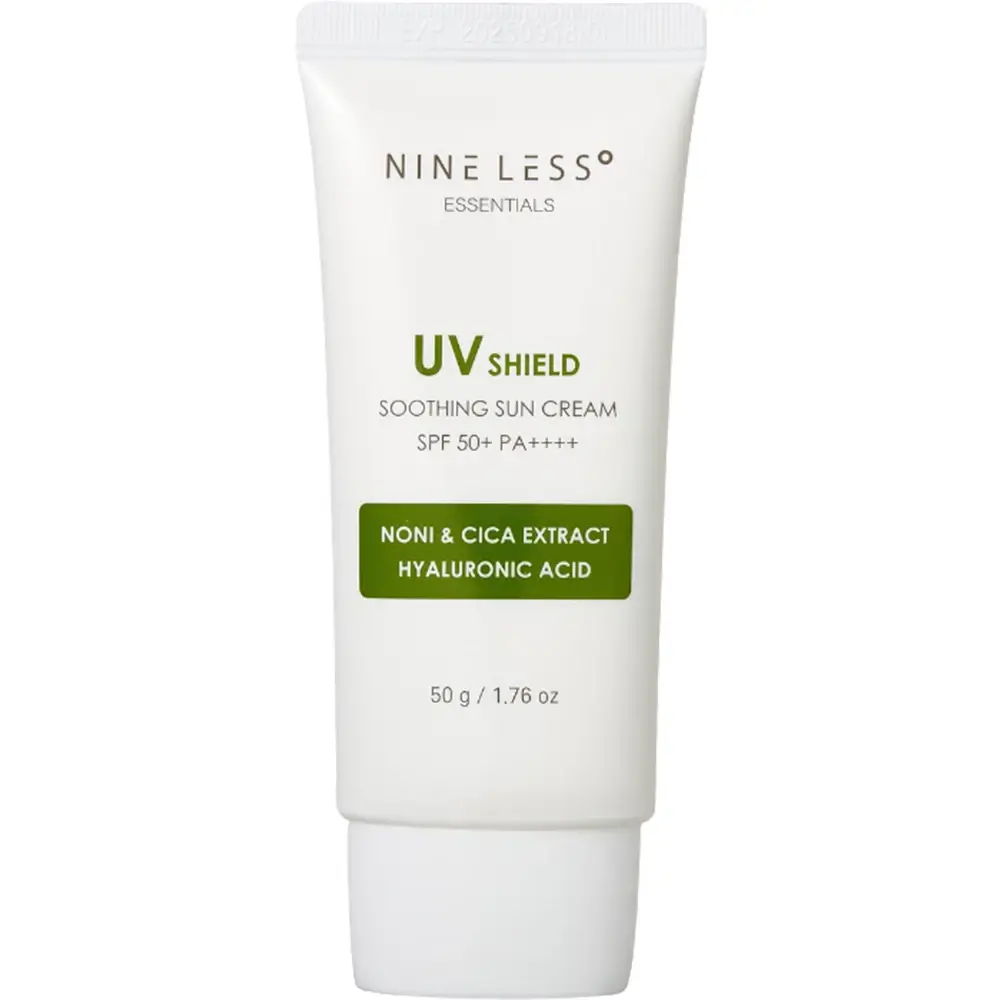 Crema protecție solară calmantă cu SPF 50+ și PA++++, Nine Less, Essentials UV Shield, 50ml
