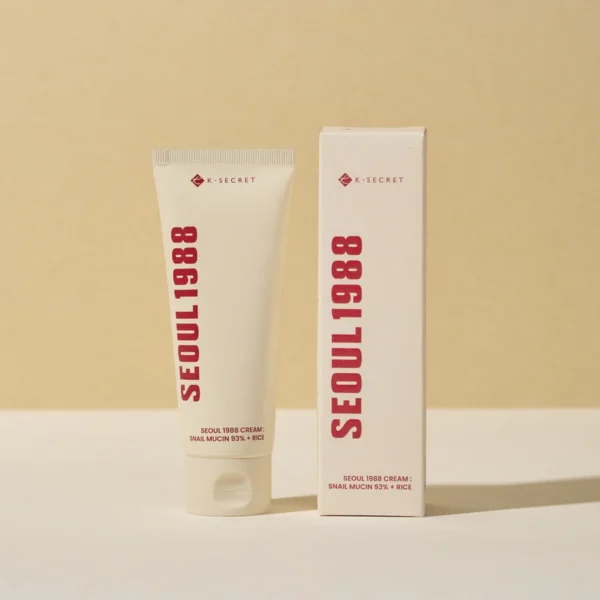K-SECRET – SEOUL 1988 Cream : Snail Mucin 93% + Rice – 100ml - Imagine 2