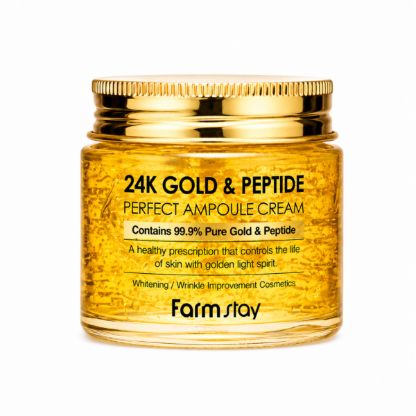 241cea53-b568-404e-bbbb-bc2c972452ad Farmstay – 24K Gold & Peptide Perfect Ampoule Cream Moisturising, 80ml - Imagine 1
