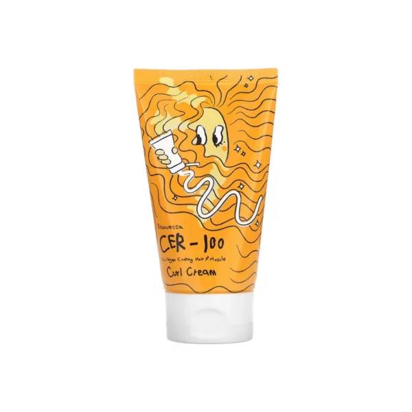 Crema pentru ondularea parului, Cer-100 Collagen Coating Hair A+ Muscle Curl Cream, Elizavecca, 120ml - Imagine 1