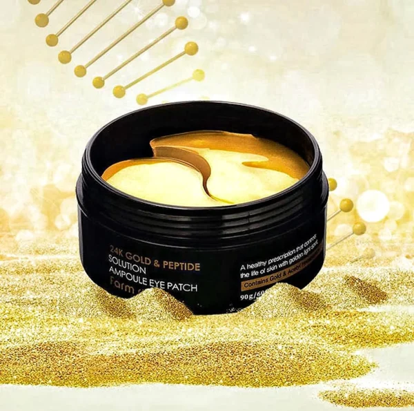 Patchuri pentru ochi cu 24K aur și peptide, farmstay, 60 buc - Imagine 2