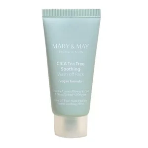 Masca de față vegană Cica Teatree Soothing Wash-Off, MARY&MAY, 30g