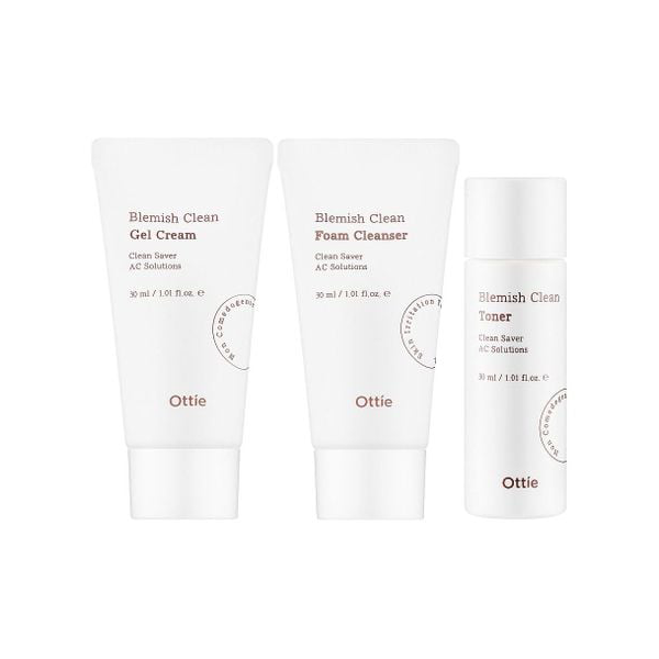 Set miniaturi pentru ten cu imperfecțiuni, Ottie, 3 piese