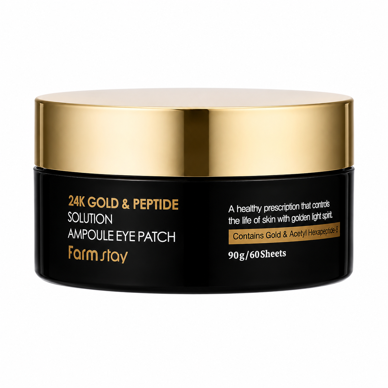 Farmstay – 24K Gold & Peptide Solution Ampoule Eye Patch, 60 patches