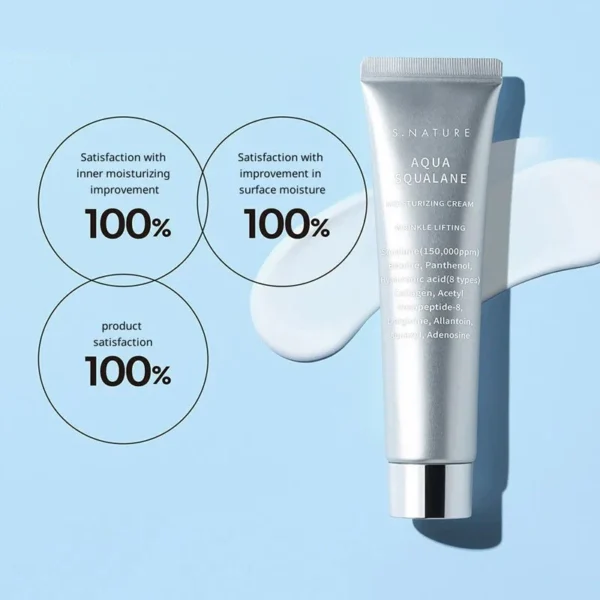 Crema de fata hidratantă Aqua Squalane Moisturizing, S.NATURE, 60ml - Imagine 2