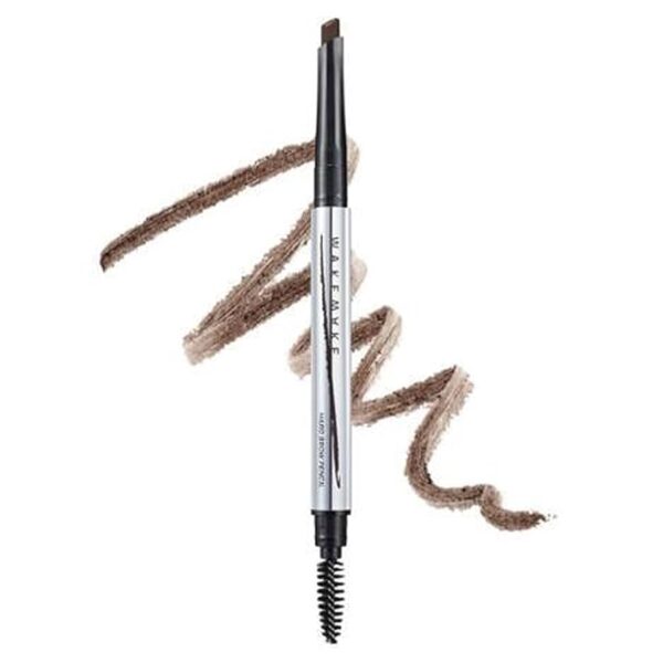 Creion de sprâncene Natural Hard Brow Pencil, Deep Taupe, WAKEMAKE - Imagine 1