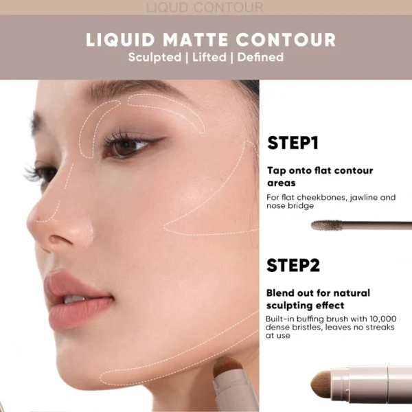 Judydoll – Liquid Contour & Highlighter – Cool Gray Brown, 4.5 g - Imagine 4