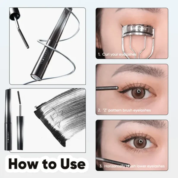 Mascara 3D Curling pentru gene, Judydoll, Black, 2g - Imagine 5