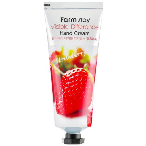 Crema de mâini cu capsuni, Visible Difference, Farm Stay, 100g - Imagine 1