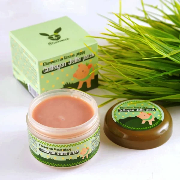 Masca de fata cu colagen Green Piggy Collagen Jella Pack, Elizavecca, 100g - Imagine 3