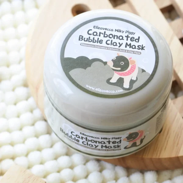 Masca cu argilă carbonatată Milky Piggy bubble clay, Elizavecca, 100g - Imagine 3