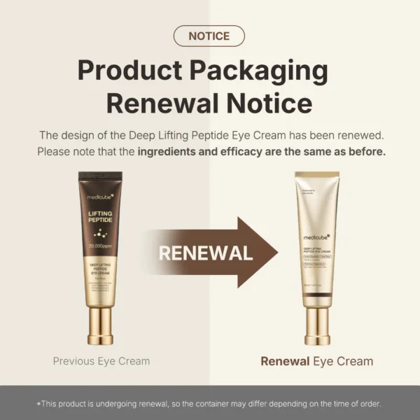 Medicube – Deep Lifting Peptide Eye Cream For Face, 30ml - Imagine 2