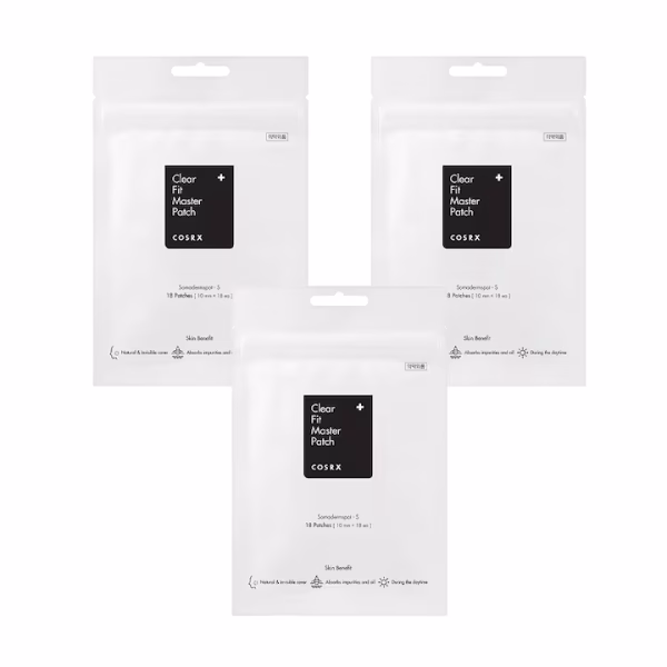 Set 3 pachete plasturi pentru cosuri COSRX Clear Fit Master Patch, 54 buc - Imagine 1