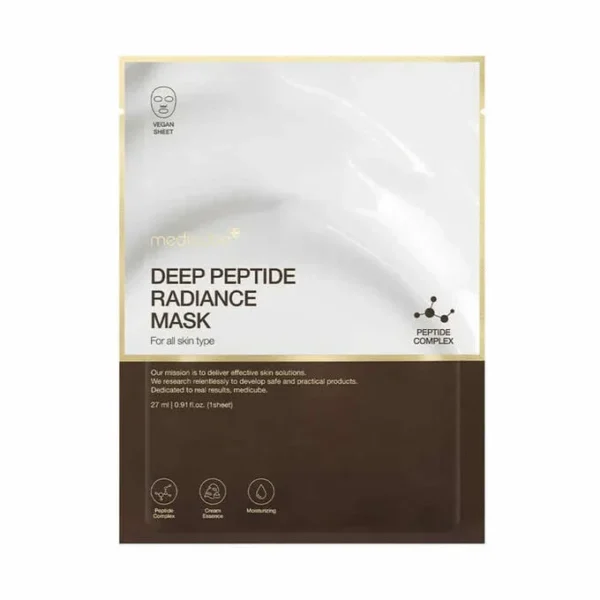Masca de fata cu efect antirid si peptide, Deep Peptide Radiance Mask, Medicube, 27ml - Imagine 1