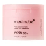 Dischete gel tonifiante cu colagen roz PDRN, Medicube 120ml, 70 buc - Imagine 1