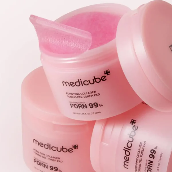 Medicube – PDRN Pink Collagen Toning Gel Toner Pad, 120ml (70pcs) - Imagine 5