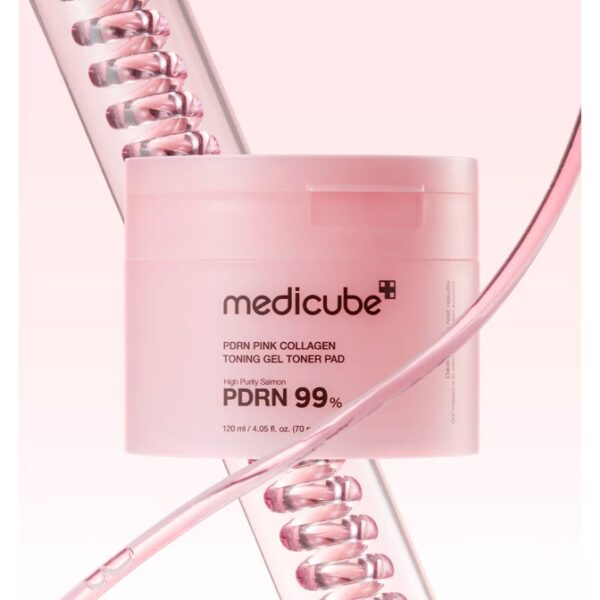 Medicube – PDRN Pink Collagen Toning Gel Toner Pad, 120ml (70pcs) - Imagine 3