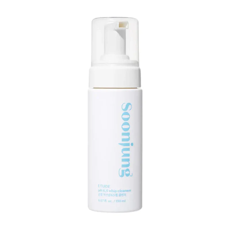 Spuma faciala de curatare, Soon Jung pH 6.5 Whip Facial Cleanser Foam, Etude, 150ml
