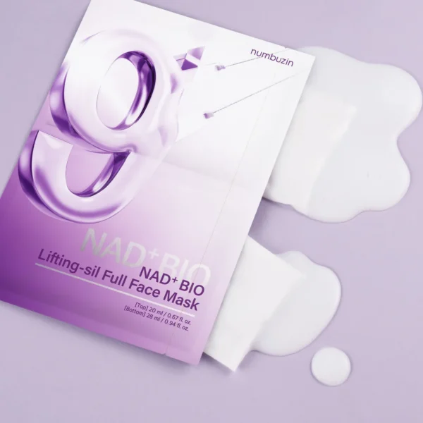 Numbuzin - No. 9 NAD+ BIO Lifting-sil Full Face Mask Set, 4 pieces - Imagine 2