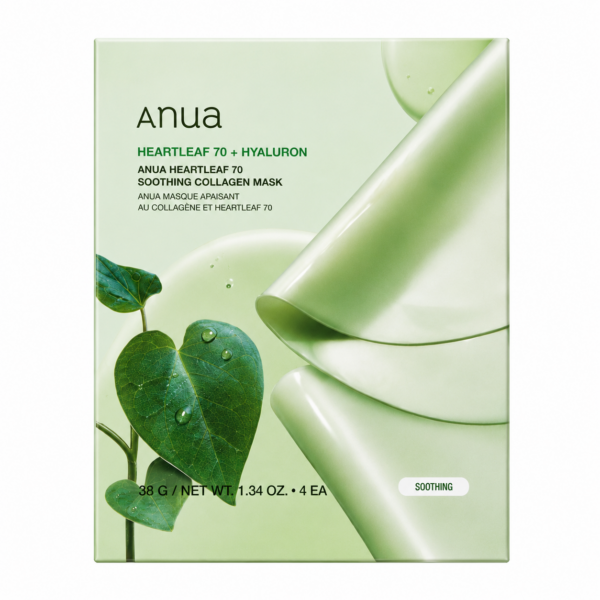 Anua - Heartleaf 70 Soothing Collagen Mask, 4 sheets Anua - Heartleaf 70 Soothing Collagen Mask, 4 sheets - Imagine 1