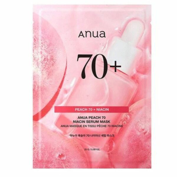 Anua – Peach 70 Niacin Serum Mask, 25ml, 1 buc - Imagine 1