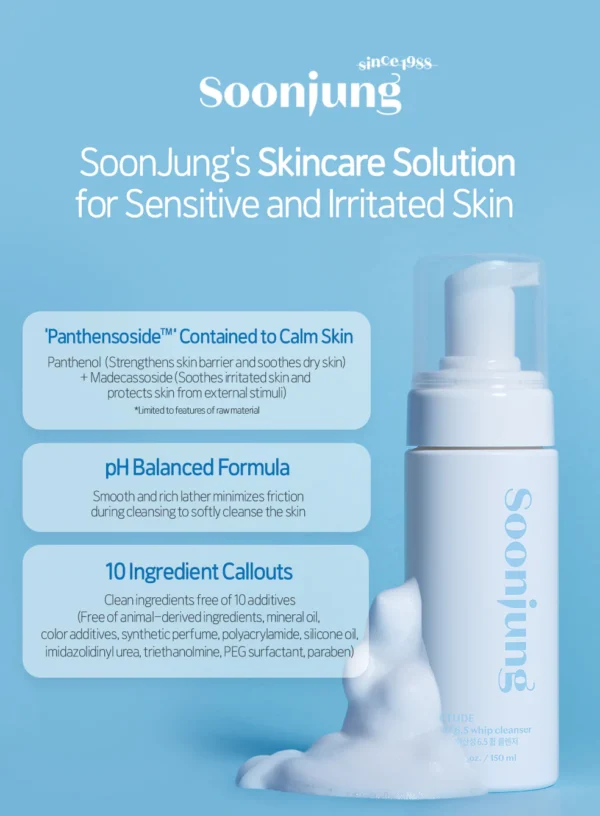 Etude House - Soon Jung Whip Cleanser, 250ml - Imagine 2