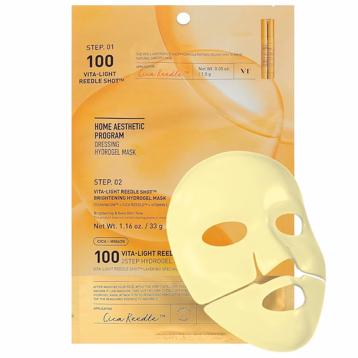 Masca in 2 pasi, Vita-Light Reedle Shot 100 2 Step Mask, VT Cosmetics, 1.5 g + 33 g