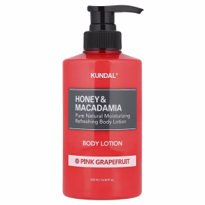 KUNDAL – Honey & Macadamia Pure Body Lotion, Pink Grapefruit, 500ml